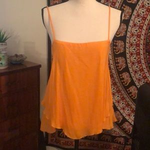 Orange free people tank top
